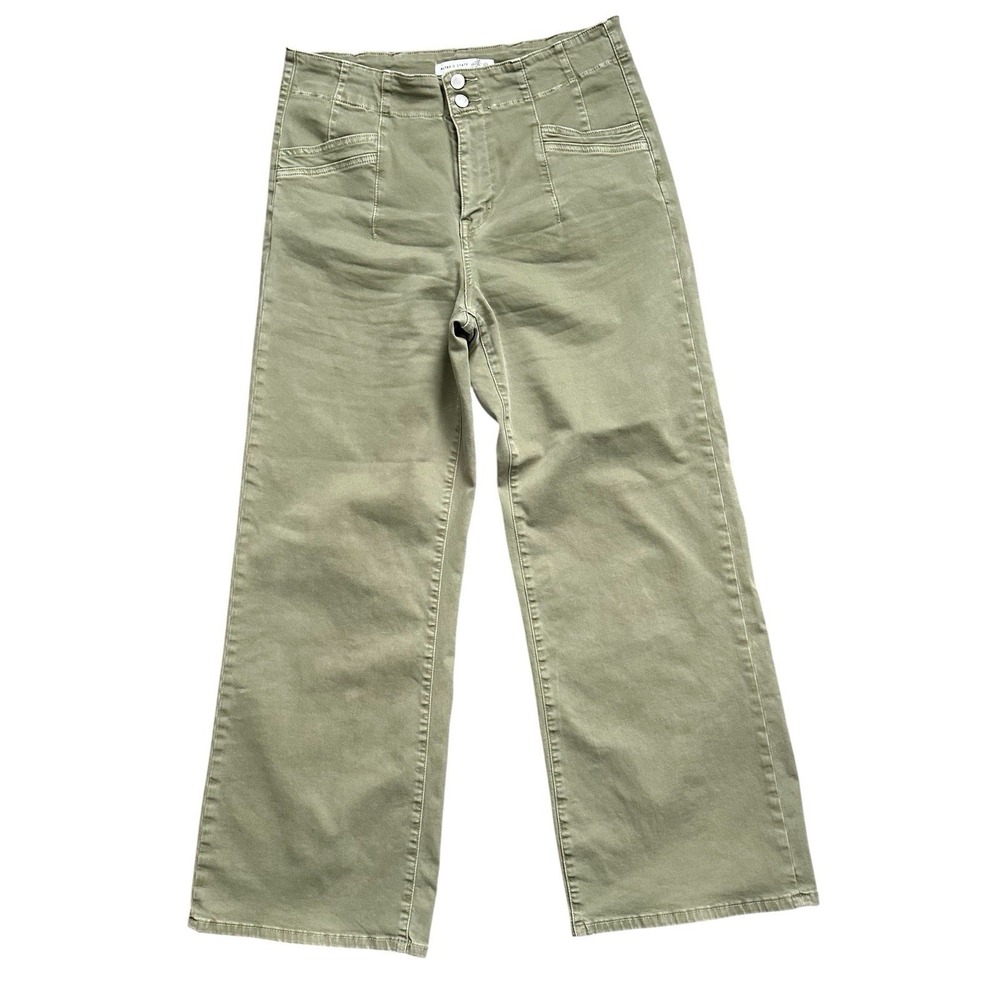 Altar'd State Women's Olive Green High Waisted Wide Leg Casual Pants Size 31
